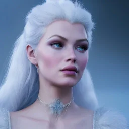 A portrait of a crystalised casttle ices snow queen, atmospheric,fantasy, realistic, unreal engine 5, cinematic lighting, octane render.