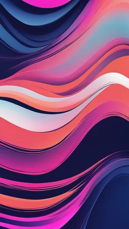 Abstract wallpaper with dark blue, pink and orange hues, soft gradient, dark, vibrant, phone wallpaper