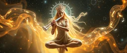 yoga quantum vuvuzela greek god gandalf as a young woman floating transparent shiny slug notes in the weirder universe