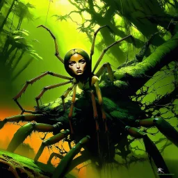 WOMAN SPIDER IN THE JUNGKE . Alex Maleev