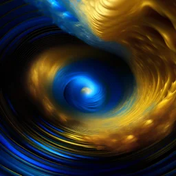 blue and gold vortex from water to heaven