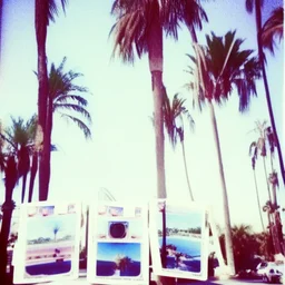 palm trees and polaroids