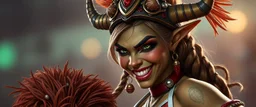 orcish cheerleader portrait