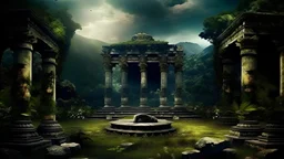 meditation round podium . my dreams . monuments and colonnades , day landscape day landscape, light colors, In the garden my mind bows . meditation .The ruins of a village in the midst in the jungle , mountains. space color is dark , where you can see the fire and smell the smoke, galaxy, space, ethereal space, cosmos, panorama. Palace , Background: An otherworldly planet, bathed in the cold glow of distant stars. Northern Lights dancing above the clouds in papua new guinea.