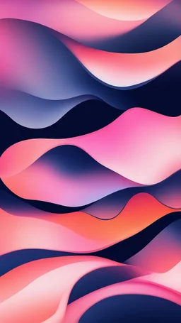 Abstract wallpaper with dark blue, pink and orange hues, soft gradient, dark, vibrant, phone wallpaper