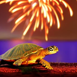 Turtle and Fireworks