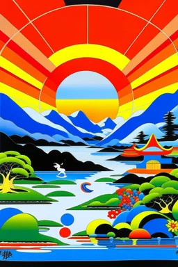 PEACE in the style of Hiroshi Nagai