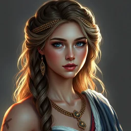 a beautiful woman, Athena, young, pretty, digital art