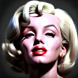 Realistic image portrait, Marylin Monroe, highly detailed, concept art, unreal engine 5, ray tracing, RTX, lumen lighting, ultra detail, volumetric lighting, 3d, finely drawn, high definition, high resolution.