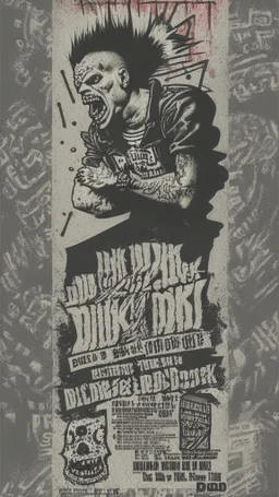 old school hardcore punk flyer