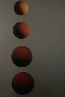 Orbs in a column; Optical Art