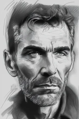 portrait of a man pen art