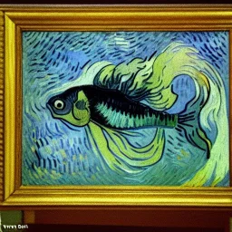 Portrait of a fish by Van Gogh