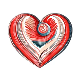 an illustration of a shell in a shape of a heart