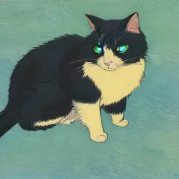 Portrait of a cat by Van Gogh