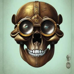 steampunk monkey headskull worrior