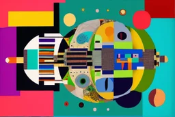 space station in the style of Eileen Agar