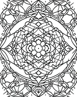 outline art for bold and easy coloring pages with A very simple and super minimal design featuring a beautiful islamic geometric pattern., white background, sketch style, fully body, only use outline, cartoon style, clean line art, white background, no shadows and clear and well outlined