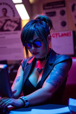 sexy cypher punk newsreader