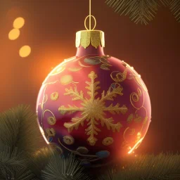 photorealistic and ultra detailed christmas ornament , shiny and bright , chiaroscuro , intricate , hd , 3d , octane render , up lighting , strobe lights , no void