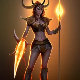 xena as horned demon with long tail