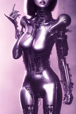 cyberpunk, black latex body, women, body portrai, big boobs, highlight eyes perfect, skin, tron, cyborg, perfekt sexy, real, dream, hr giger