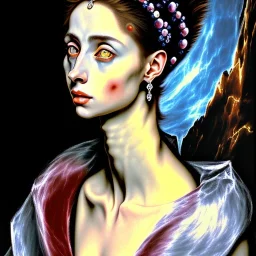 portrait of a beautiful woman El Greco style