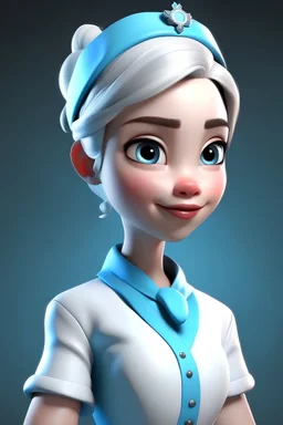 Elsa as a nurse, 3D CGI Disney style