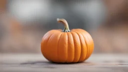 close up, small pumpkin, blurred background