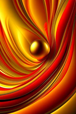 cartoon gold orange light yellow red abstract 3D wallpaper