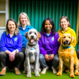 dogdaycare 4person group photo staff