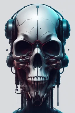 cyberpunk skull