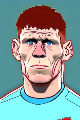 James Milner English soccer player cartoon 2d