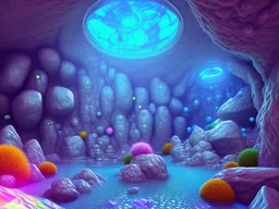 colorful underground crystal cosmic and galactic tunnel ambiance sky rocks sunny pool surreal, full of details, smooth, bright sunshine，soft light atmosphere, light effect，vaporwave colorful, concept art, smooth, extremely sharp detail, finely tuned detail, ultra high definition, 8 k, unreal engine 5, ultra sharp focus