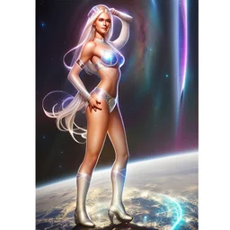 Lexica Aperture v2 style ! dream symmetry!! (((happy, joyful, smiling portrait)))+++, white hair, blue eyes, Brigitte Bardot, diamond third eye, spiritual gradient, gaia, chakra, universe, sci - fi, glowing lights!! intricate, space station, elegant, highly detailed, digital painting, artstation, concept art, smooth, sharp focus, illustration, art by artgerm and greg rutkowski and alphonse mucha