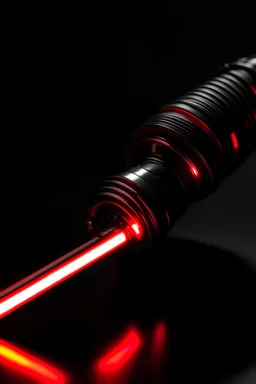 Samurai Lightsaber hilt with red glowing blade