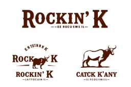 logo ideas for Rockin' K Cattle Company.