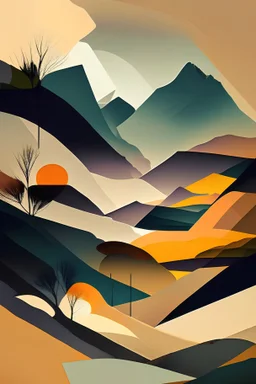 Landscape , abstract style