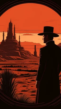 The WestWorld film noir art nouveau theme of a Mars