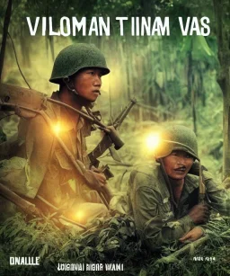 vietnam war. jungle. cd cover. bokeh. lens flare. warm lights. high detailed