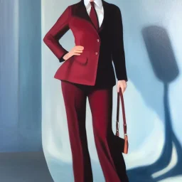 Full body portrait, painting, medium shot lady style of Inspector Gadget