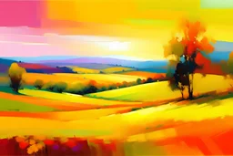 painting of bright landscape