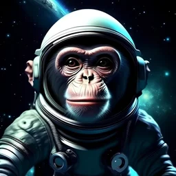 Interplanetary Alien monkey in the space