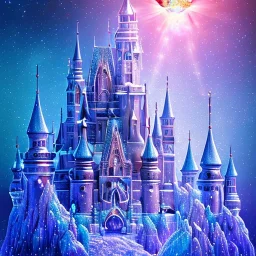 cristal angelic castle crystalline, blue,pink , cosmic, opalescent, gemstones, crystals, other worldly,water,bright, ice background, snow lake blue