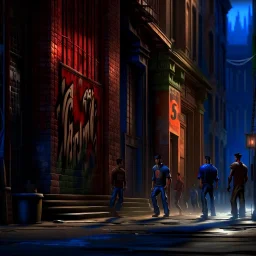 west side story, 4 k, down-light, soft light, depth of field, photo realism, trending on art station, high detail, spray paint