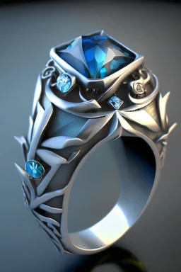 Avatar navi inspired silver jewellry ring design