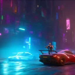 cyberpunk 2077 version of a ferrari 488