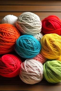 lot color ball of wool