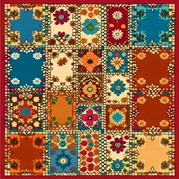 tufting rug - colored, clipart