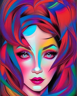 Woman art design colors